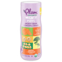 Plum Organics Mighty Puffs Carrot + Broccoli 1.85oz Canister - 1.85 Ounce 