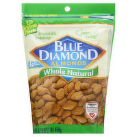 Blue Diamond Almonds, Whole Natural, Value Pack - 16 Ounce 