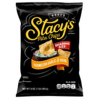 Stacy's Pita Chips, Parmesan Garlic & Herb, Baked, Sharing Size - 16 Ounce 