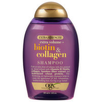 Ogx Shampoo, Extra Volume + Biotin & Collagen, Extra Strength - 13 Fluid ounce 