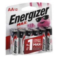 Energizer Alkaline Batteries, Max, AA - 12 Each 