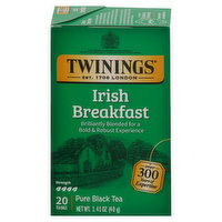 Twinings Black Tea, Pure, Irish Breakfast - 20 Each 