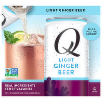 Q Ginger Beer, Light - 4 Each 