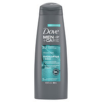 Dove Shampoo + Conditioner, 2 in 1, Revitalizing, Eucalyptus + Birch - 12 Fluid ounce 