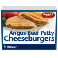 Sandwich Bros. Angus Cheeseburger Flatbread Sandwiches Frozen Sandwiches