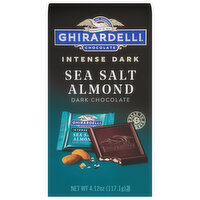 Ghirardelli Dark Chocolate, Sea Salt Almond - 4.12 Ounce 