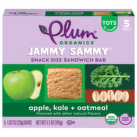 Plum Organics Jammy Sammy® Apple, Kale + Oatmeal 5-Count Box/1.02oz Bars