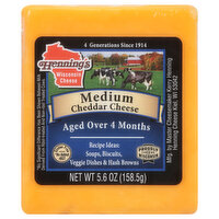 Henning's Cheese, Cheddar, Medium - 5.6 Ounce 