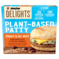 Jimmy Dean Sandwich, Spinach & Egg White - 4 Each 