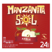 Manzanita Sol Soda, Apple, 24 Pack - 24 Each 