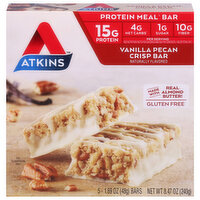 Atkins Protein Meal Bar, Vanilla Pecan Crisp - 5 Each 