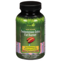 Irwin Naturals Testosterone-Extra, Fat Burner, Dual Action, Liquid Soft-Gels - 60 Each 