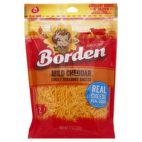 Borden Finely Shredded Cheese, Mild Cheddar - 8 Ounce 