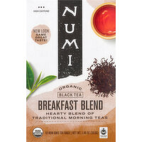 Numi Black Tea, Organic, Breakfast Blend, Tea Bags