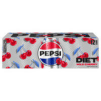 Pepsi Cola, Diet, Wild Cherry - 12 Each 