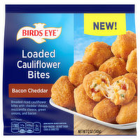 Birds Eye Loaded Cauliflower Bites, Bacon Cheddar