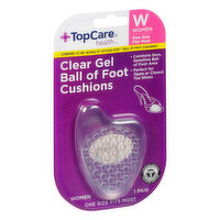 TopCare Ball of Foot Cushions, Clear Gel, Women - 1 Each