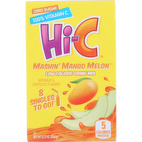 Hi-C Drink Mix, Low Calorie, Mashin' Mango Melon, 8 Singles To Go - 8 Each 