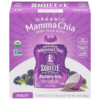 Mamma Chia Vitality Snack, Organic, Blueberry Bliss, 4 Pack - 4 Each 