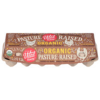Vital Farms Eggs, Organic, Pasture Raised, Large - 12 Each