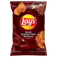 Lay's Potato Chips, Sweet Southern Heat Barbecue Flavored - 7.75 Ounce 