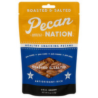 Pecan Nation Pecans, Roasted & Salted, Healthy Snacking, Antioxidant - Rich - 4 Ounce 