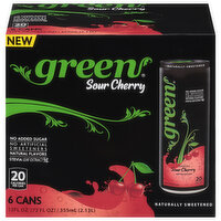 Green Cola Sparkling Beverage, Sour Cherry - 6 Each 