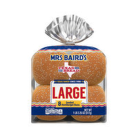 Mrs Baird's Large Seeded Hamburger Buns 8 Count