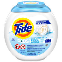 Tide Detergent, Free & Gentle, Coldwater Clean, Pacs