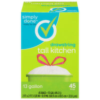 Simply Done Kitchen Flip Tie 13 Gallon, Plastic Bags