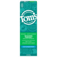 Tom's of Maine Toothpaste, Anticavity, Cool Peppermint - 4.7 Ounce 