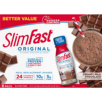 SlimFast Meal Replacement Shake, Creamy Milk Chocolate - 8 Each 