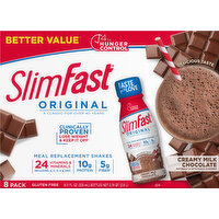 SlimFast Meal Replacement Shake, Creamy Milk Chocolate, 8 Pack