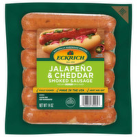 Eckrich Smoked Sausage, Jalapeno & Cheddar - 14 Ounce