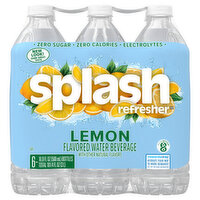 Splash Flavored Water Beverage, Lemon - 6 Each 