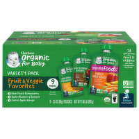 Gerber Baby Food, Fruit & Veggies Favorites, Variety Pack