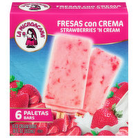 Helados Mexico Ice Cream, Strawberries 'N Cream, Bars