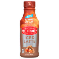 Community Coffee Coffee Drink, Caramel Pralines and Cream, Iced Latte - 13.7 Fluid ounce 