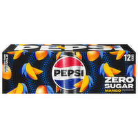 Pepsi Cola, Zero Sugar, Mango - 12 Each 