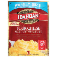 Idahoan Mashed Potatoes, Four Cheese, Family Size - 8 Ounce 