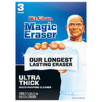 Mr. Clean Magic Eraser, Ultra Thick, Multi-Purpose Cleaner - 3 Each 