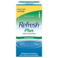 Refresh Eye Drops, Lubricant, Single-Use Containers, Value Size - 70 Each 