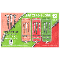 Monster Energy Drink, Ultra Zero Sugar, Variety Pack, 12 Pack