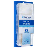 TopCare Cotton Swabs, Double-Tipped, Plastic Sticks