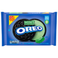 OREO Mint Creme Chocolate Sandwich Cookies, Family Size, 18.71 oz