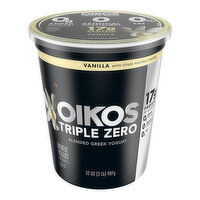 Oikos Yogurt, Nonfat, Blended Greek, Vanilla - 32 Ounce 