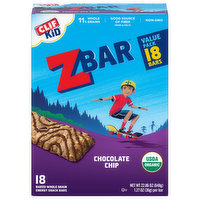 Clif Kid Energy Snack Bars, Chocolate Chip, Value Pack - 18 Each 