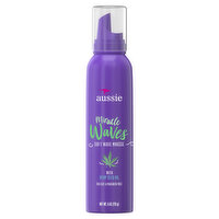 Aussie Aussie Miracle Waves Soft Wave Mousse with Hemp Seed Oil, Paraben Free, Sulfate Free, 6 oz.