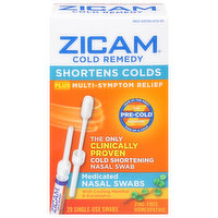 Zicam Cold Remedy, Medicated Nasal Swabs - 20 Each 