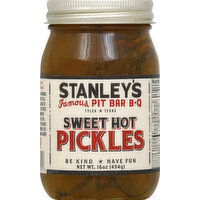 Stanleys Pickles, Sweet Hot - 16 Ounce 